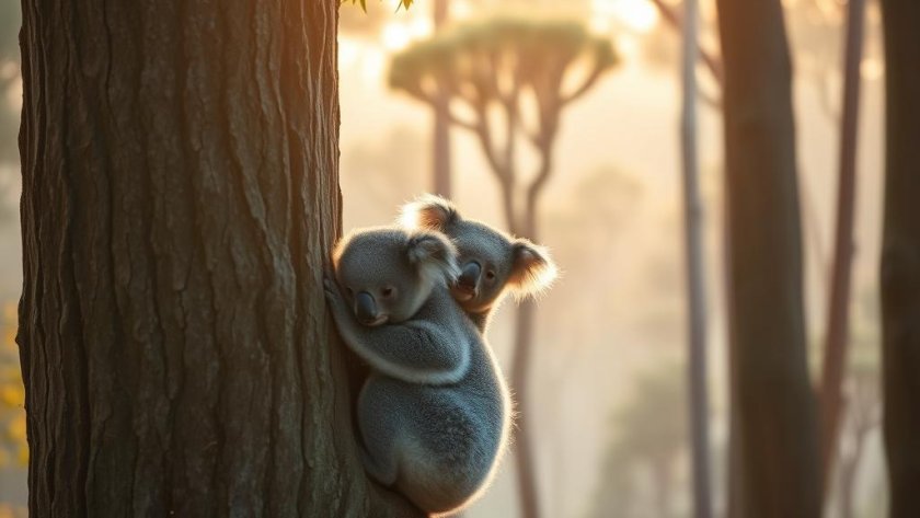 dlaczego misie koala tulą się do drzewa