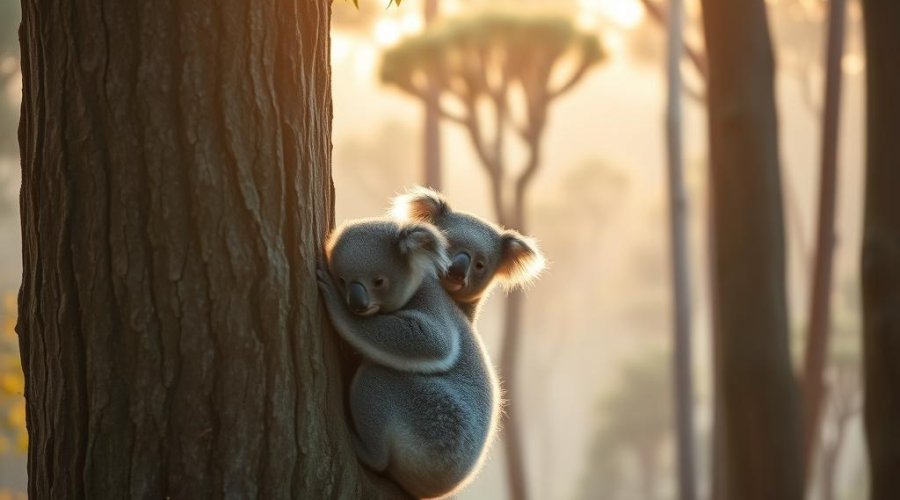 dlaczego misie koala tulą się do drzewa